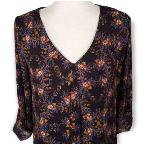 LUSH NAVY FLORAL SHIFT DRESS SZ.M EUC. - Picture 2 of 9